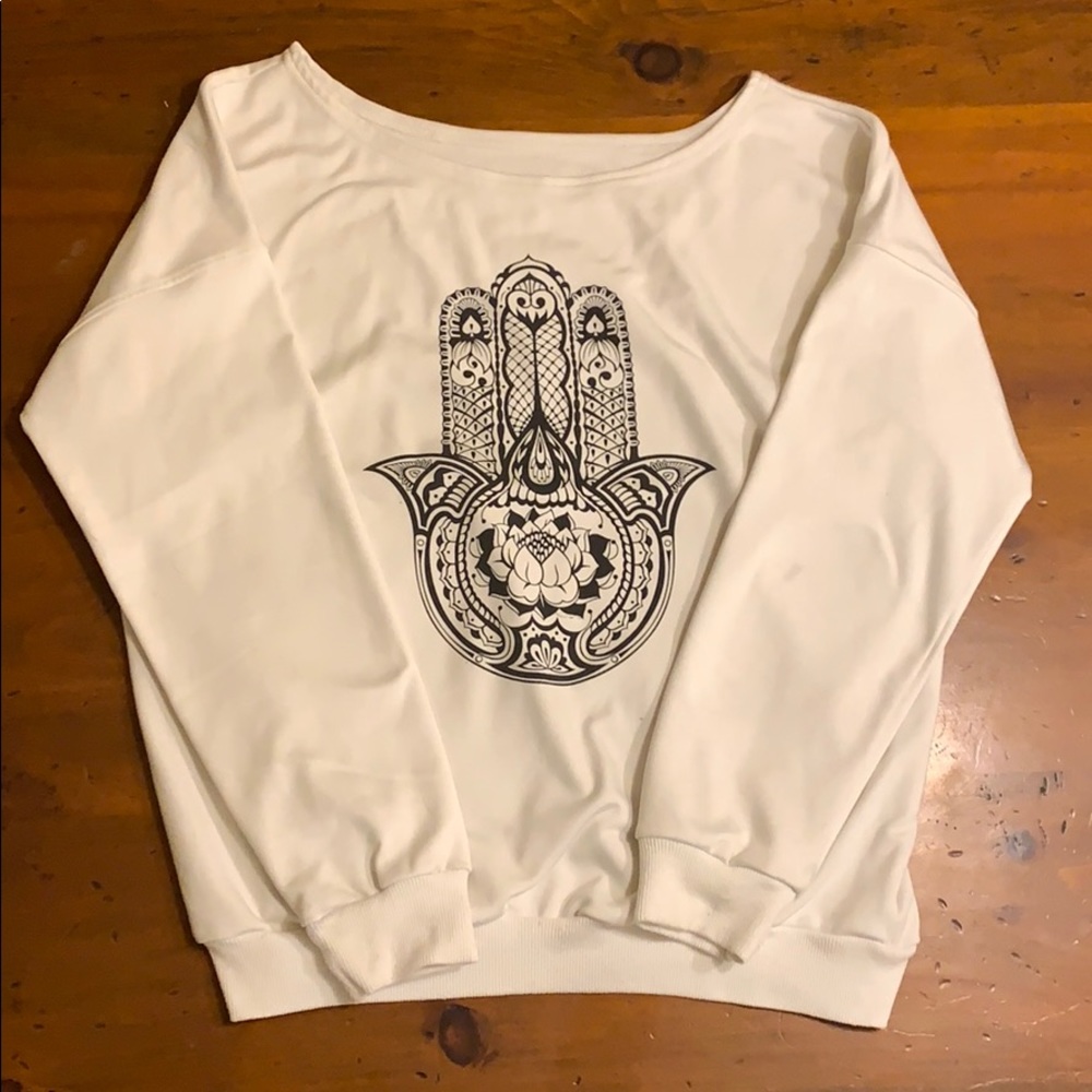 Buddhist hand symbol with Lotus flower